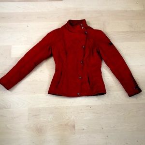 Barbour Axel International quilted red jacket